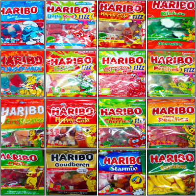 Aficionado de Haribo 16 sachets (1165g)