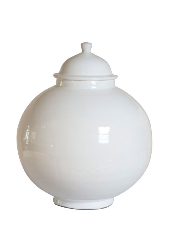 Recipiente con tapa en ceramica, 38 Cms - Casa Chiqui