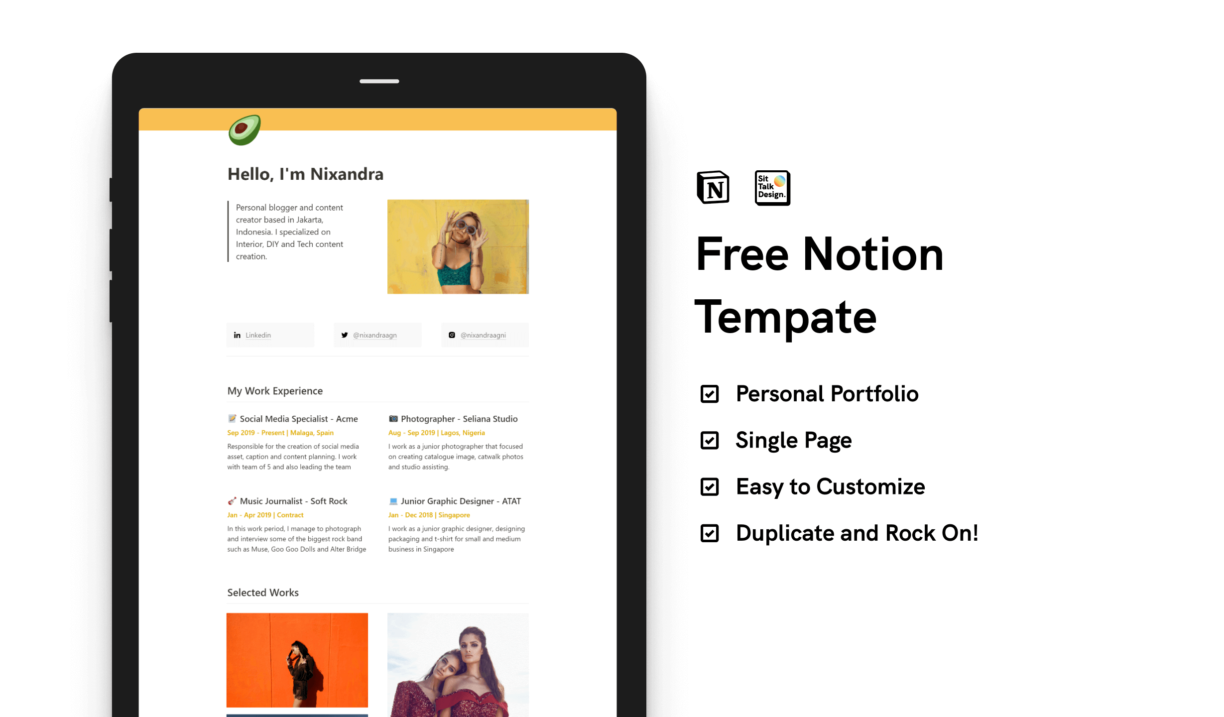 Portfolio Resume Template Notion Everything