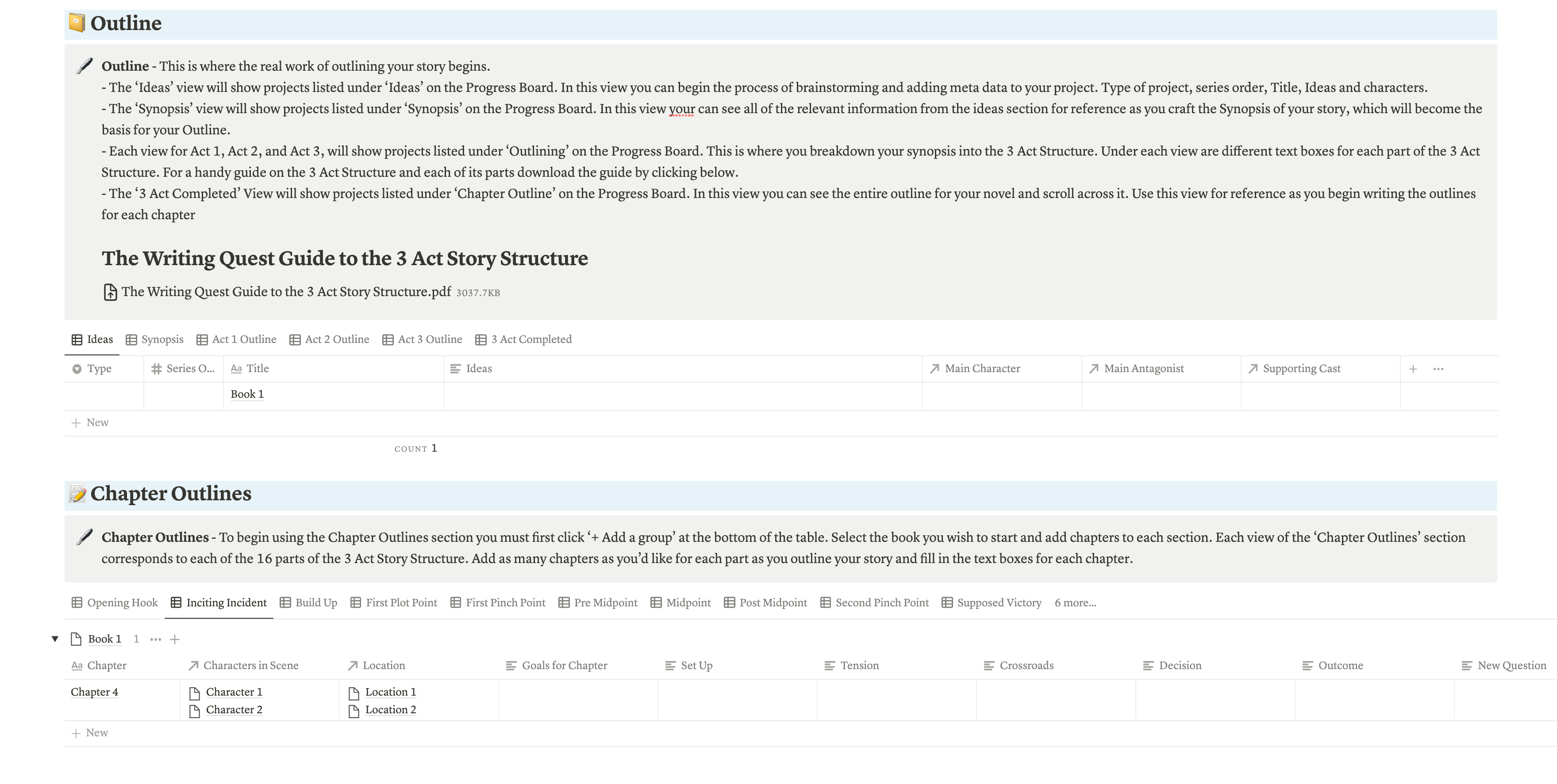 Storybook Pro The Complete Story Outline Tool for Notion Notion