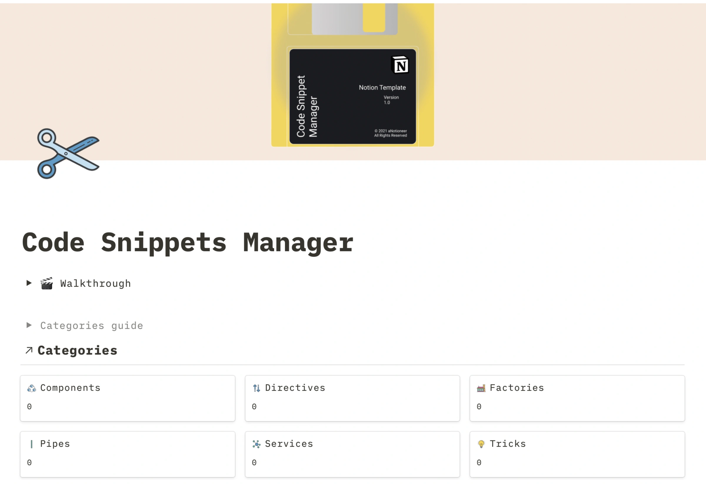 Code Snippets Manager | Notion Everything