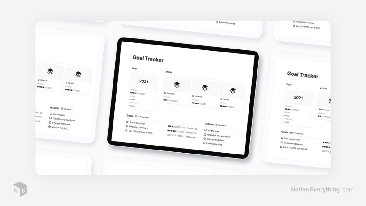 Notion Goal Tracker Notion Template