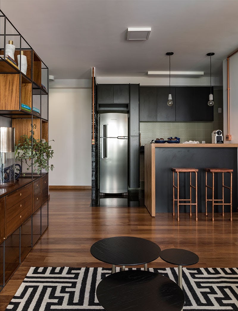 apartamento pequeno cozinha integrada
