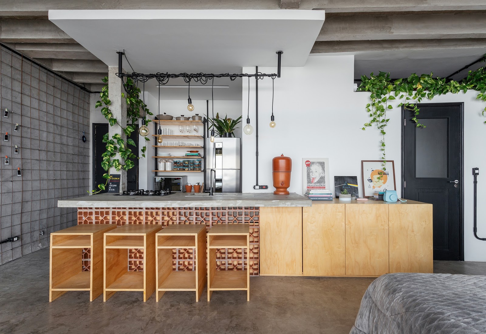apartamento pequeno cozinha integrada