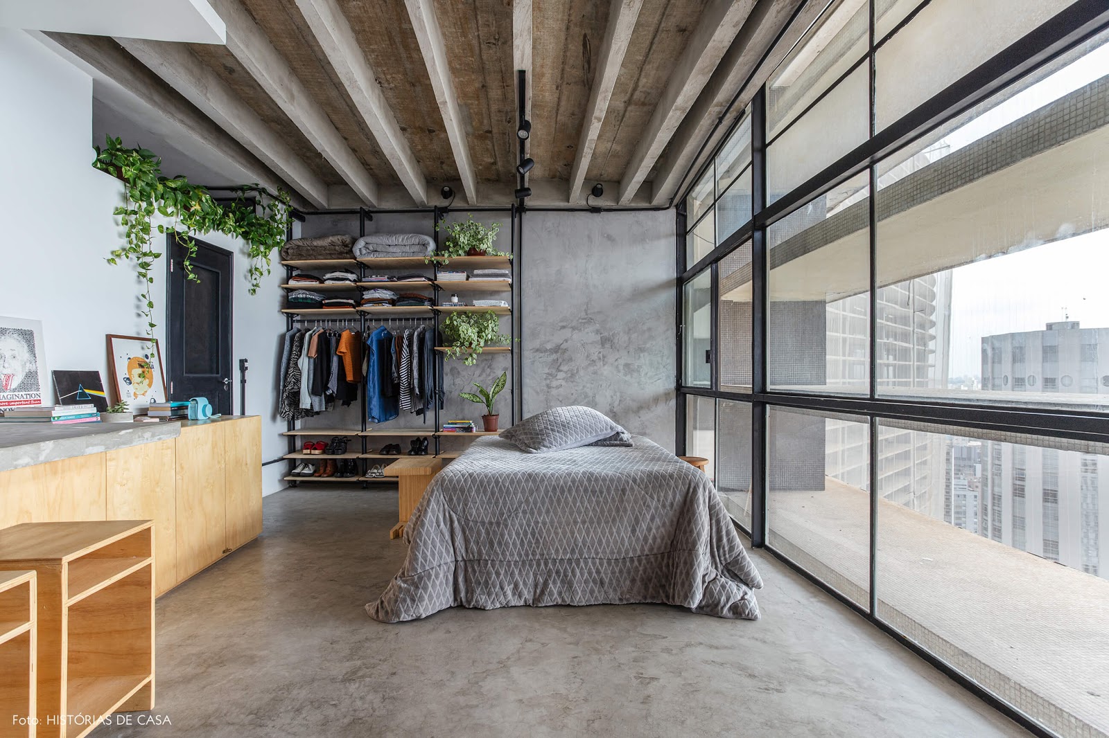 apartamento pequeno quarto integrado
