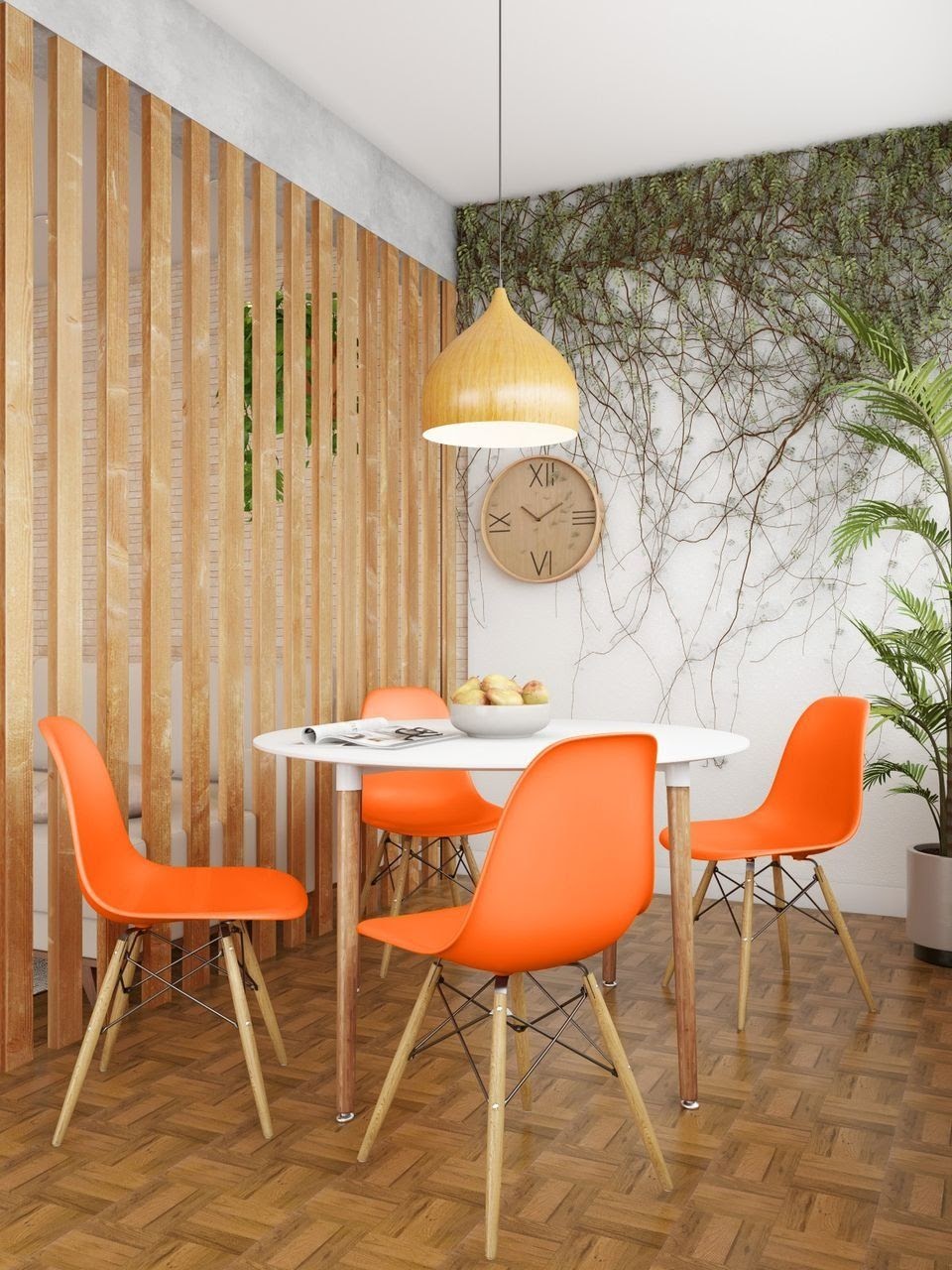 sala de jantar colorida