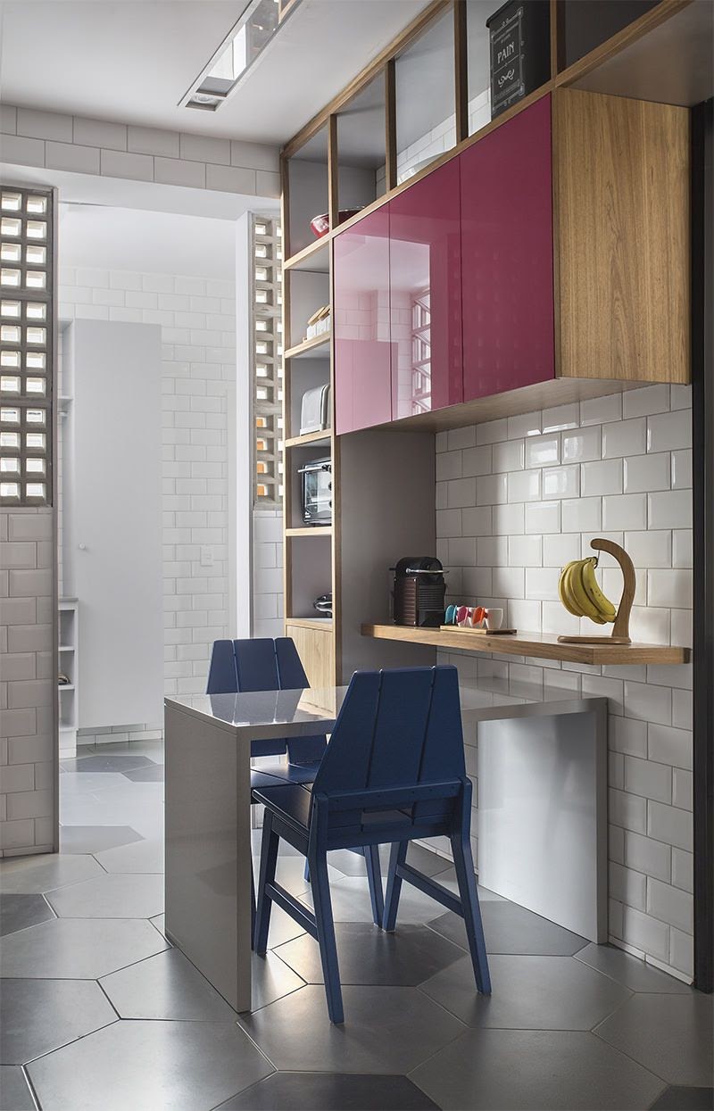 cozinha piso revestimento hexagonal cinza