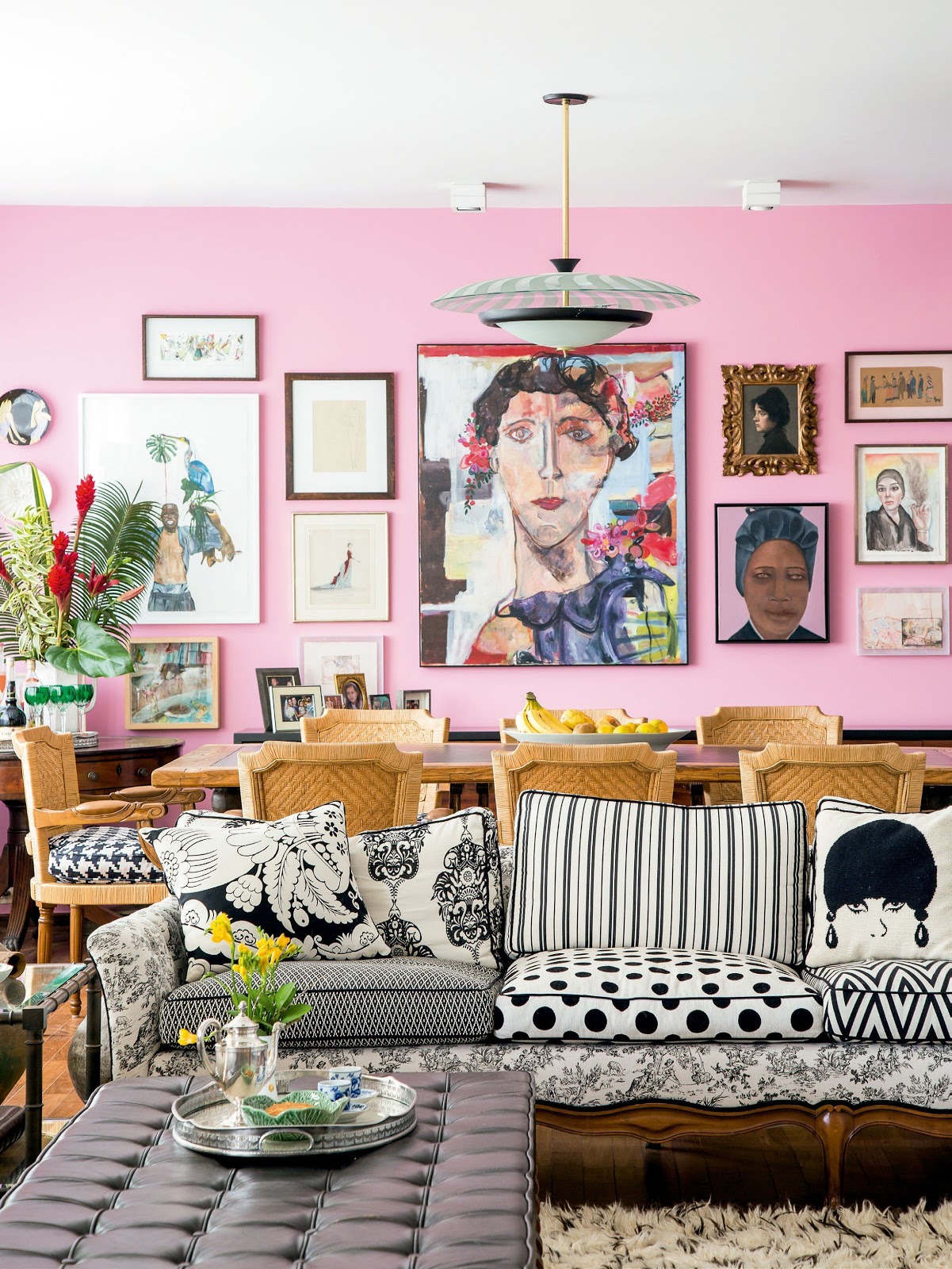 sala de jantar colorida