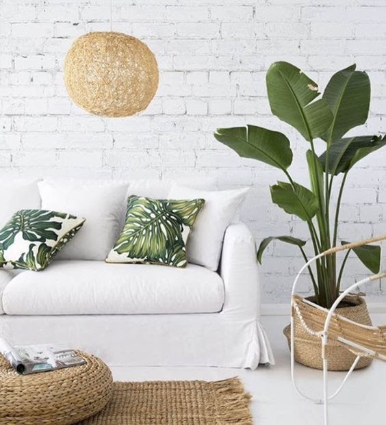sala decoração tropical