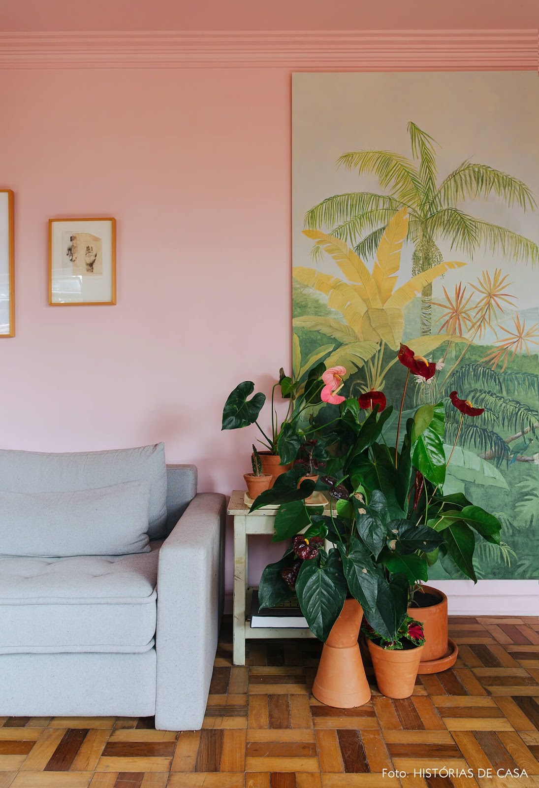 sala decoração tropical