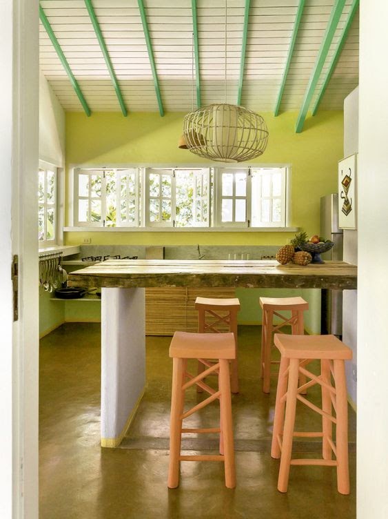 cozinha decoração tropical