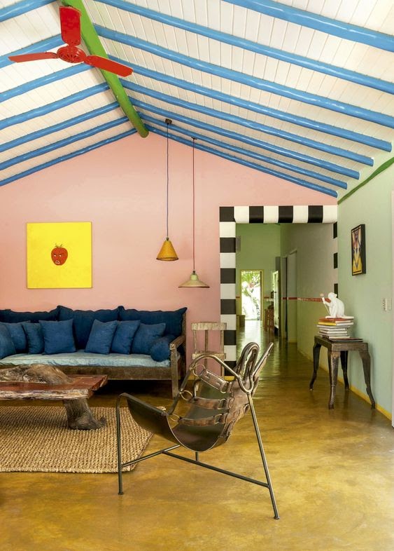 sala decoração tropical