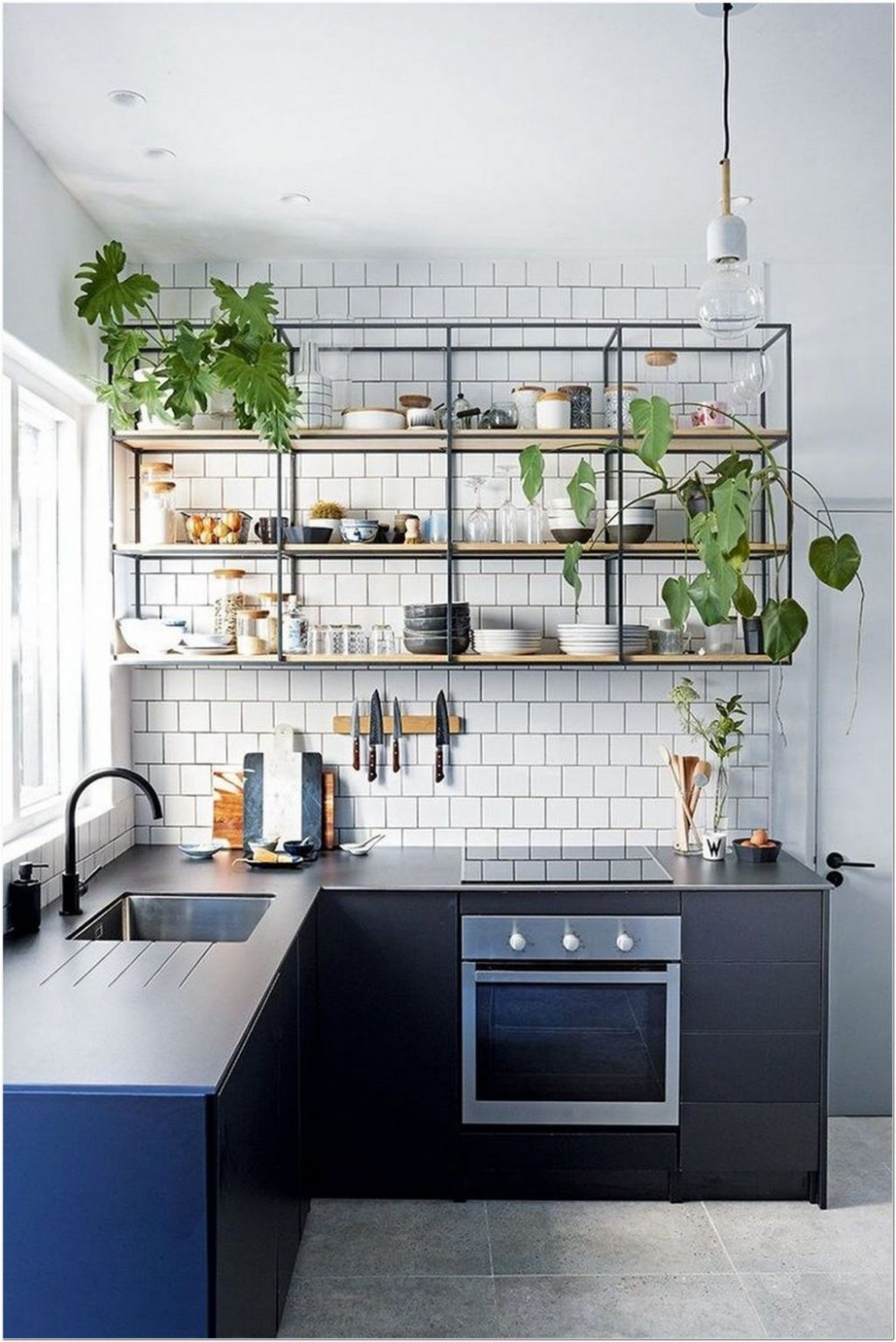 decoração cozinha com prateleiras