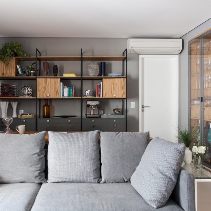 decoração em tons de cinza