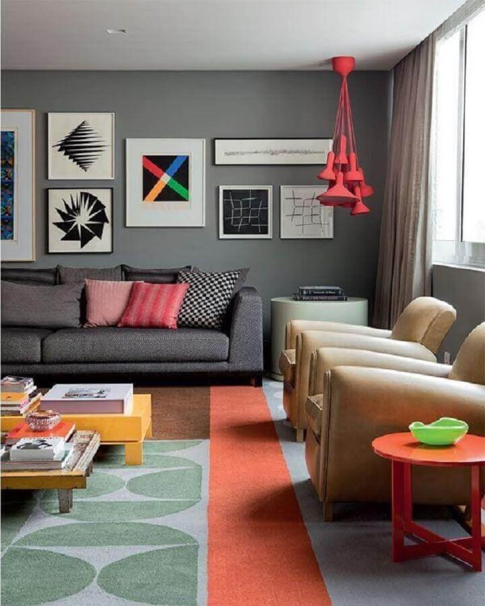 decoração em tons de cinza