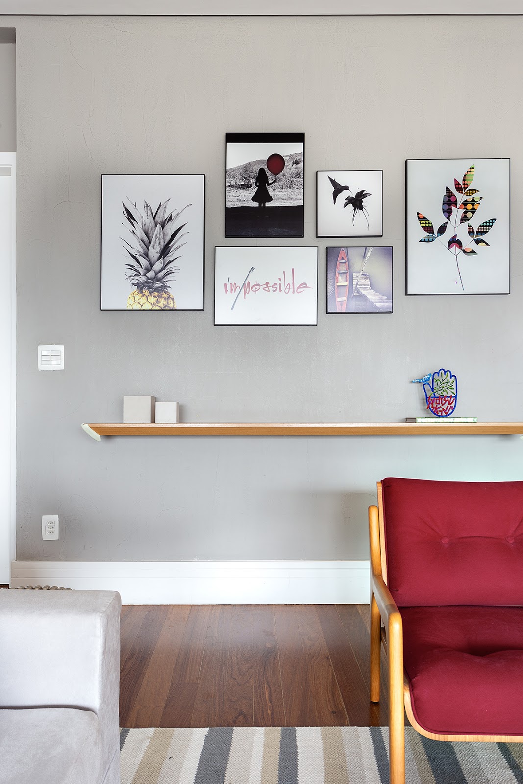decoração em tons de cinza