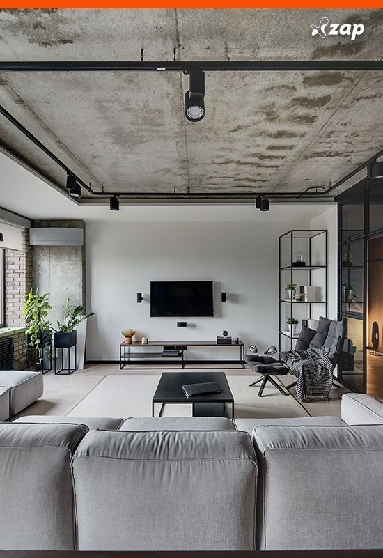 decoração em tons de cinza