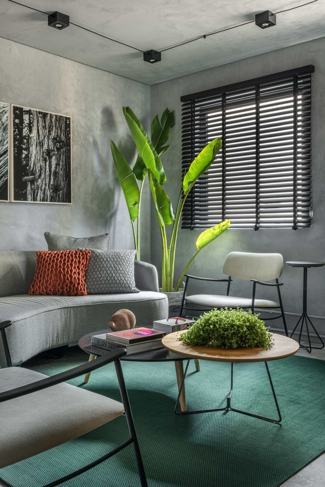 decoração em tons de cinza