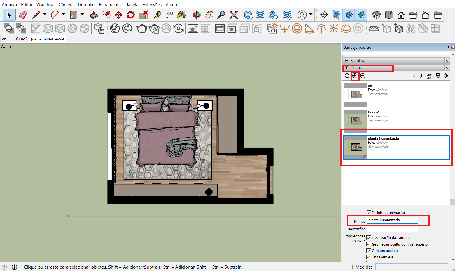 planta humanizada no sketchup - passo a passo