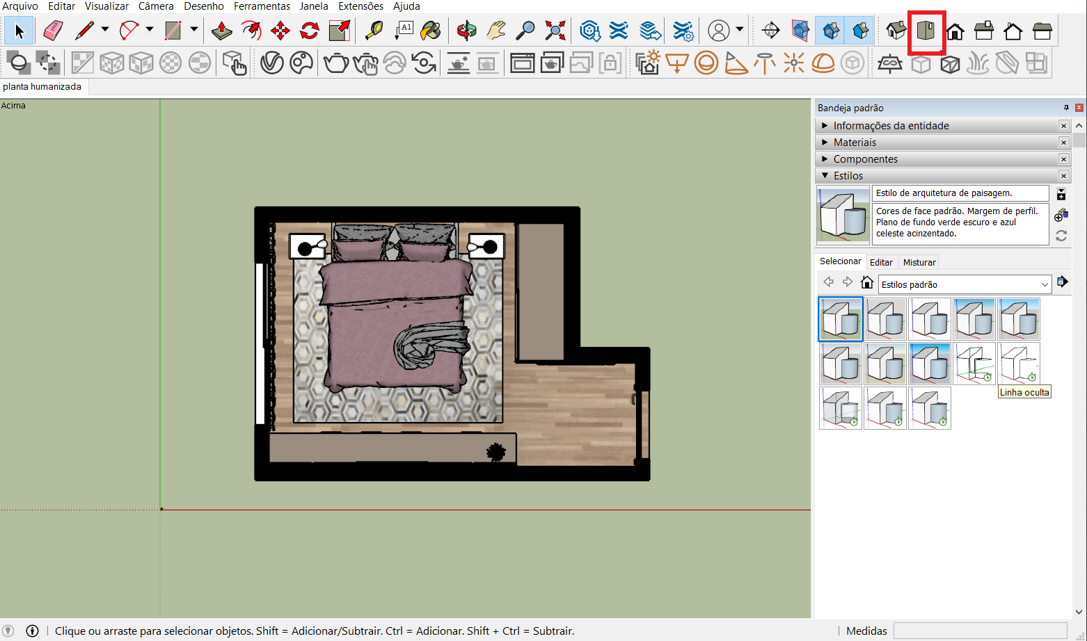 planta humanizada no sketchup - passo a passo