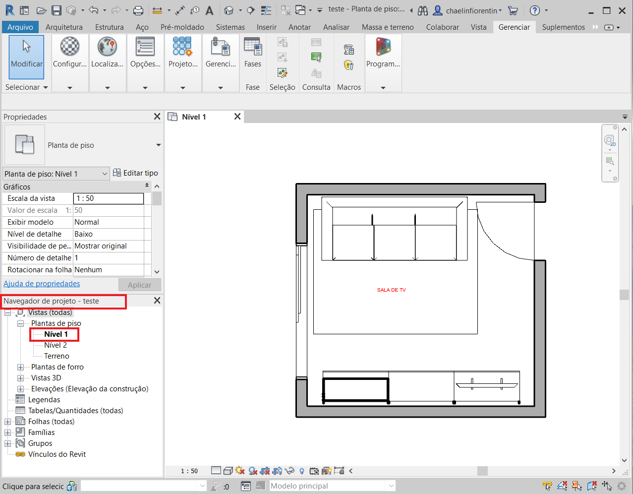planta humanizada no Revit