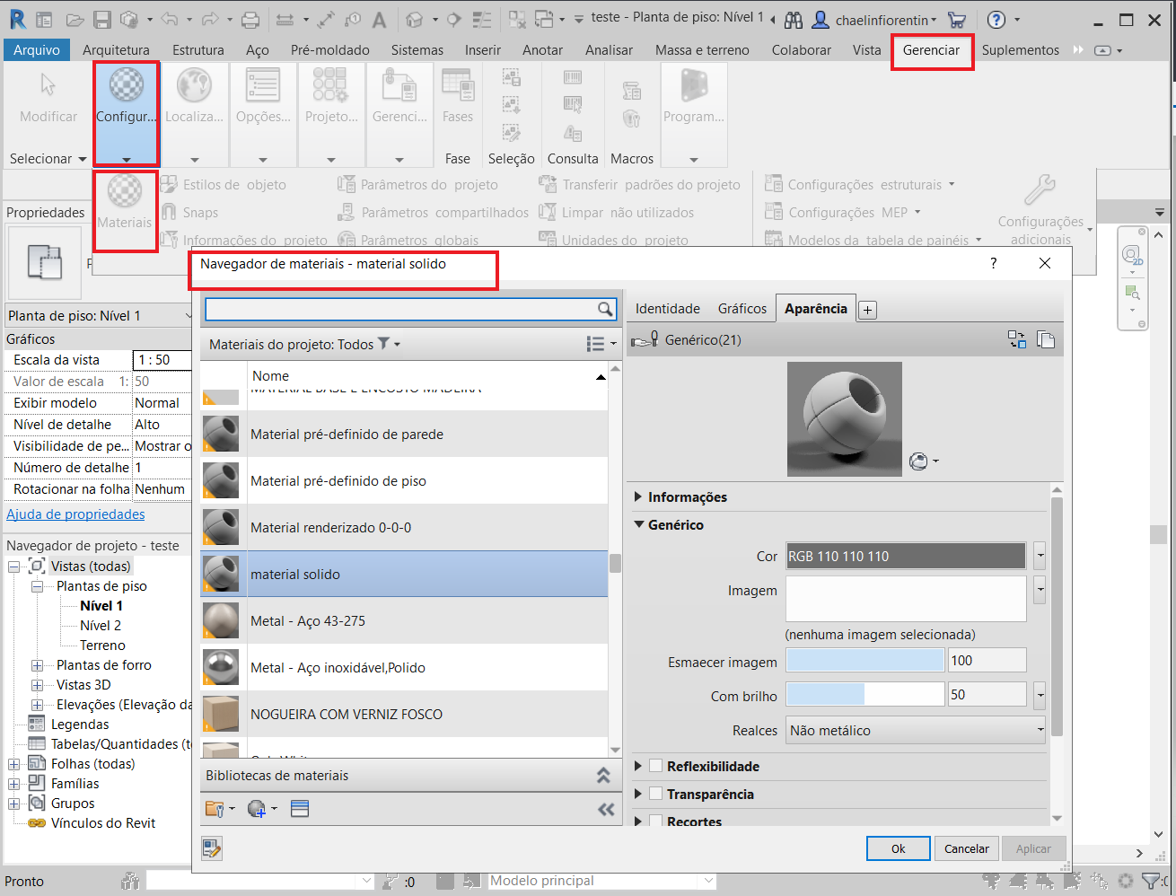 planta humanizada no Revit