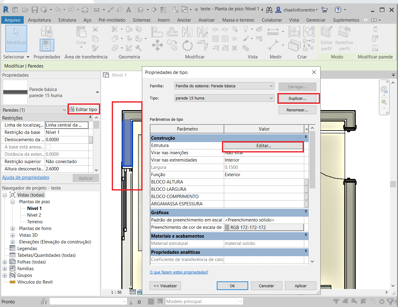 planta humanizada no Revit
