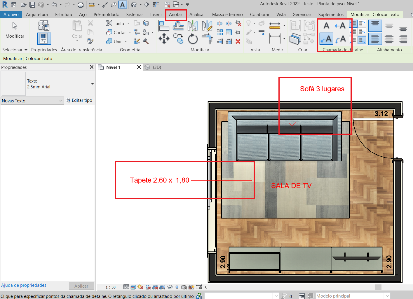 planta humanizada no Revit