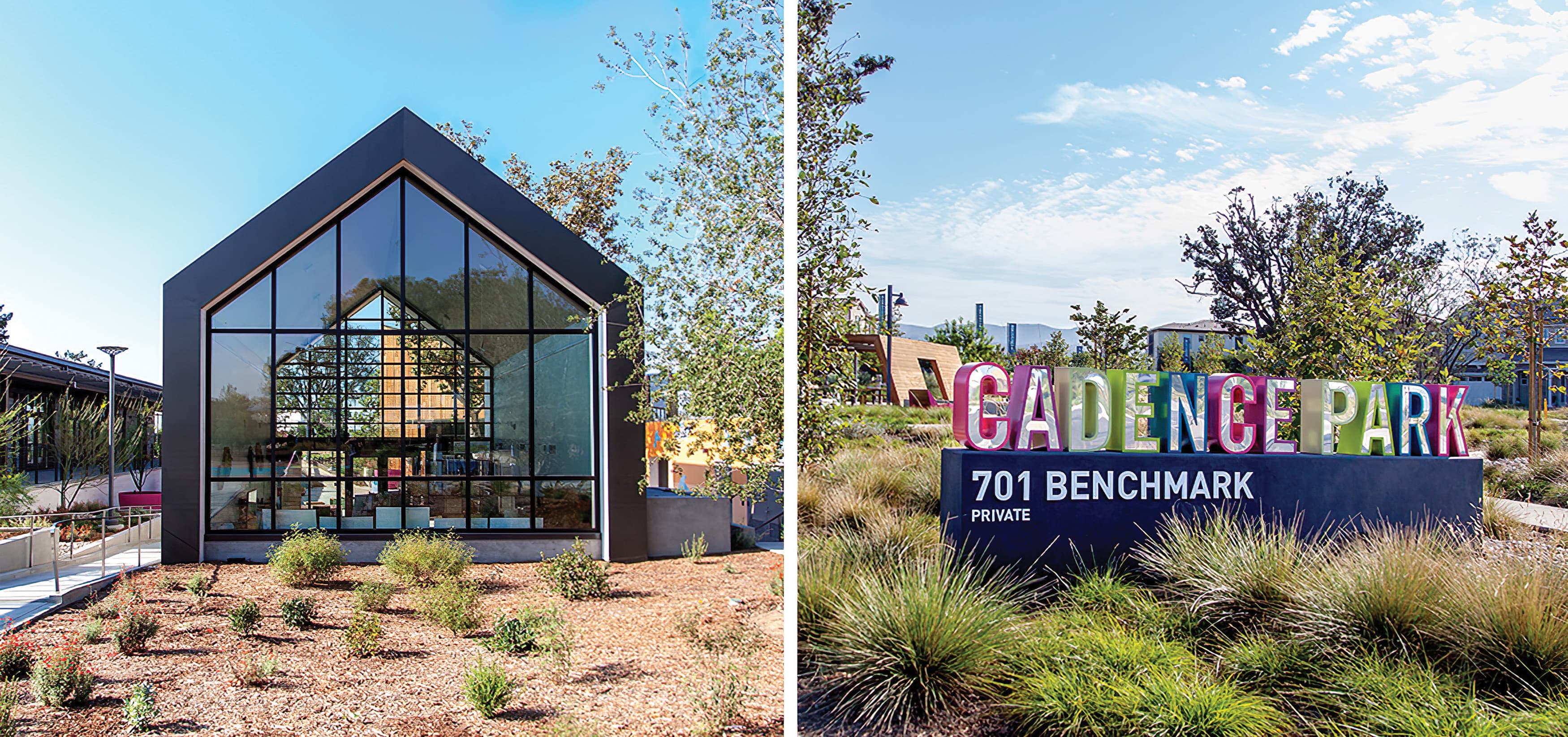 Cadence Park, a park within the Great Park Neighborhood in Irvine, California. RSM Design prepared Wayfinding Signage and Environmental Graphics. Signage Design.