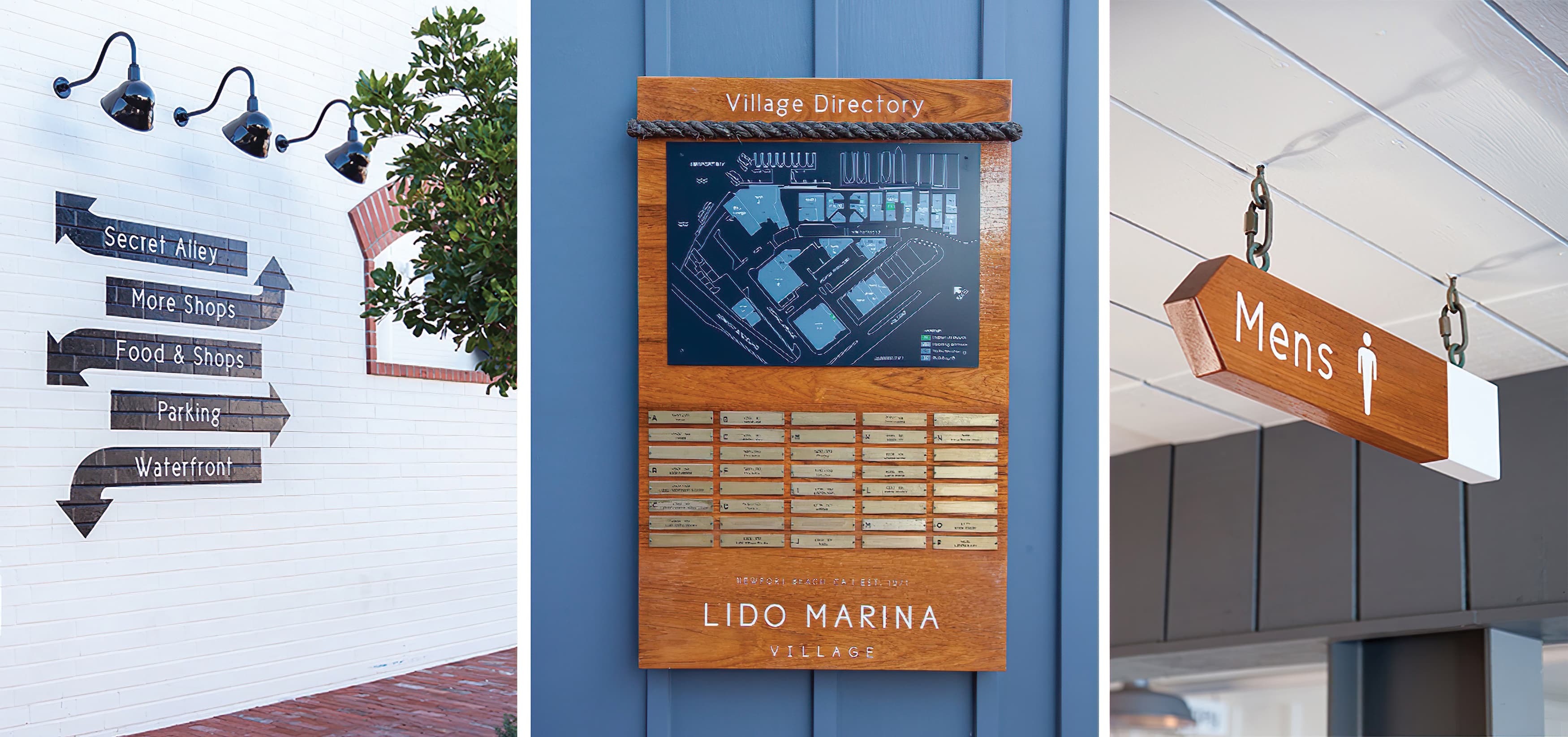 Lido Marina Village Newport Beach Pedestrian Wayfinding Design