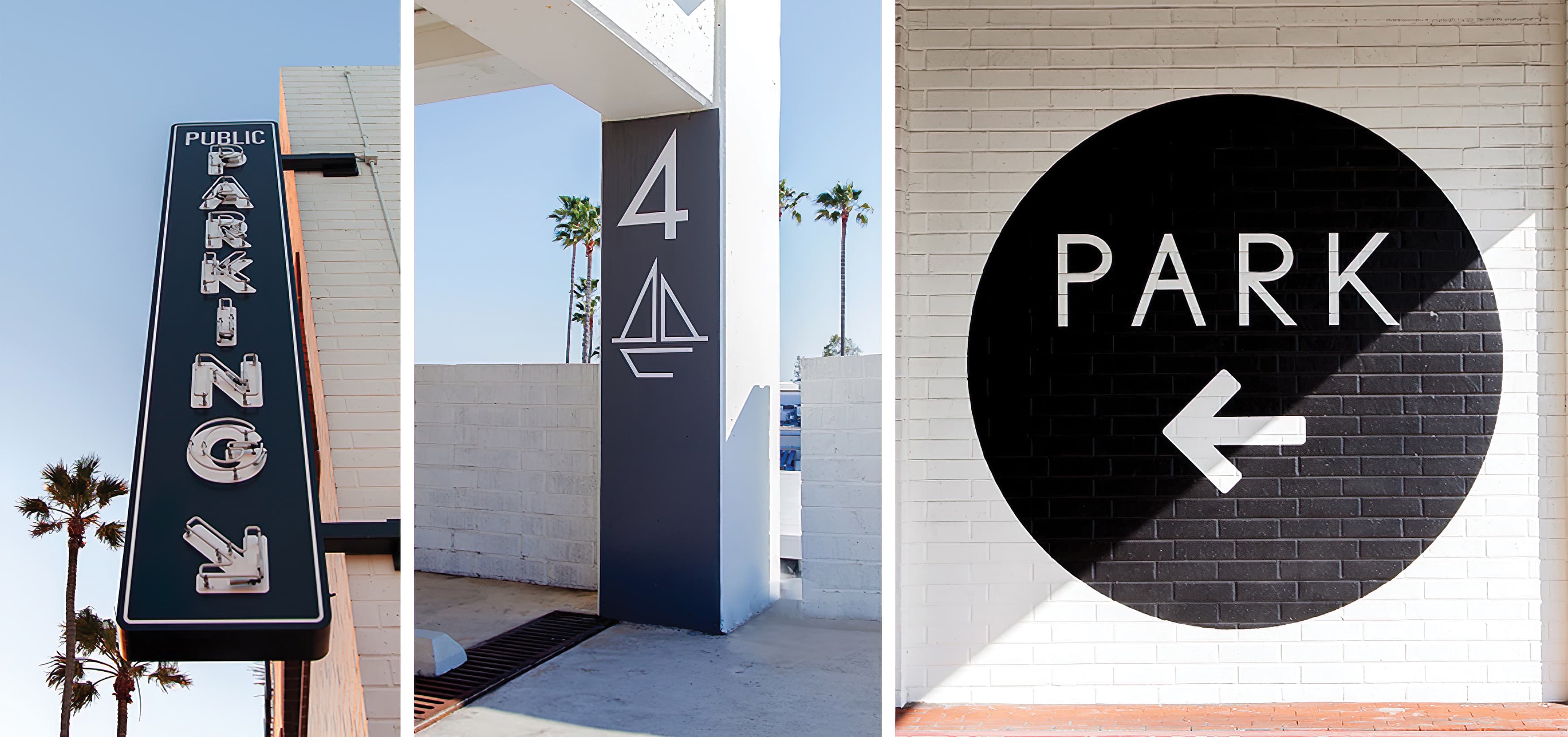 Lido Marina Village Newport Beach exposed neon parking identity sign