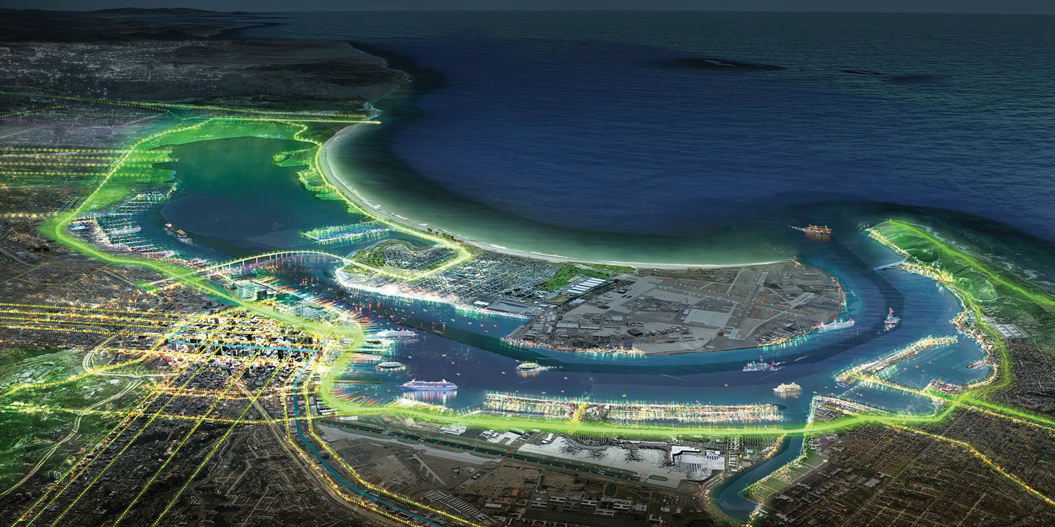 Port of San Diego aerial render Waterfront Design