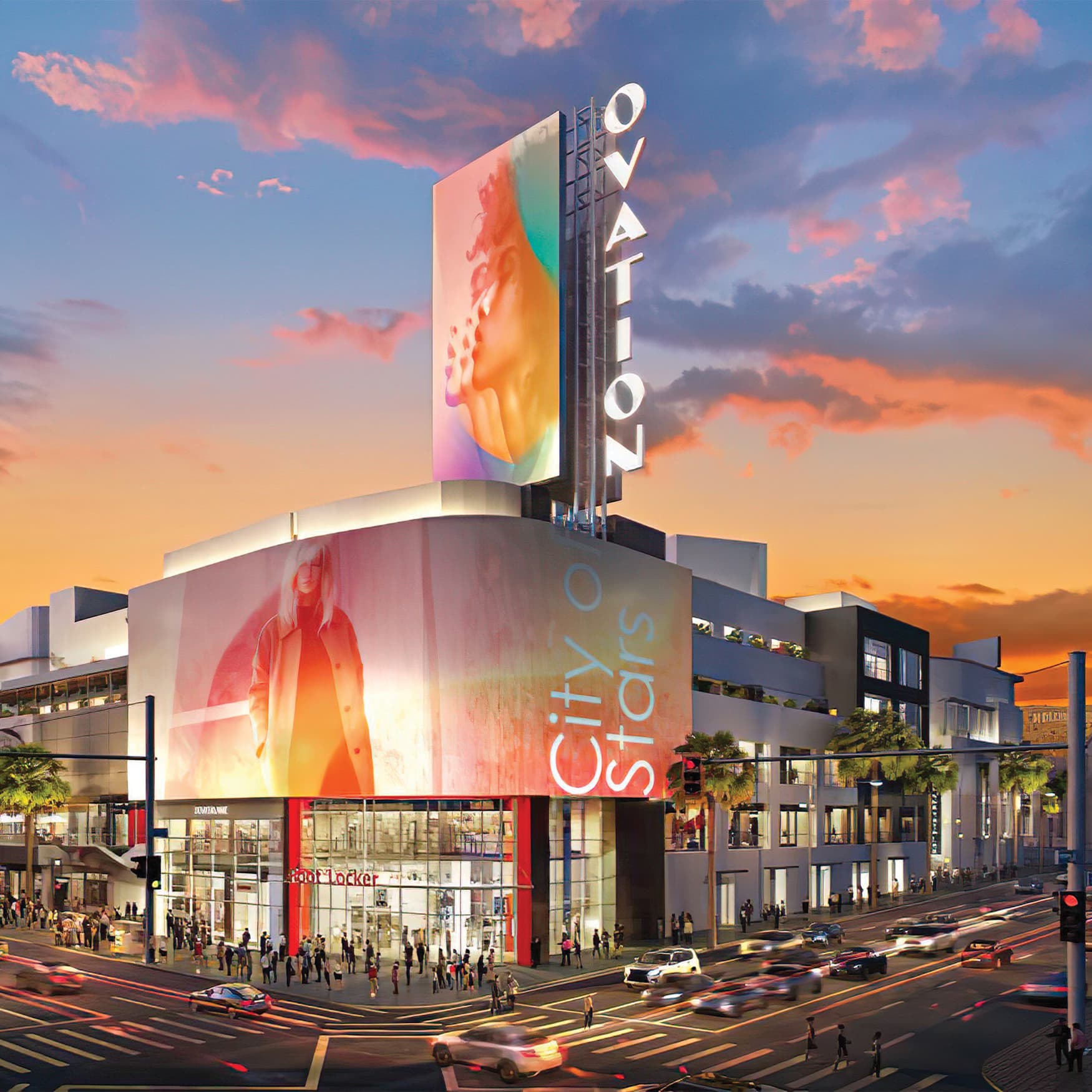 Architectural rendering of Ovation Hollywood project located in Los Angeles.