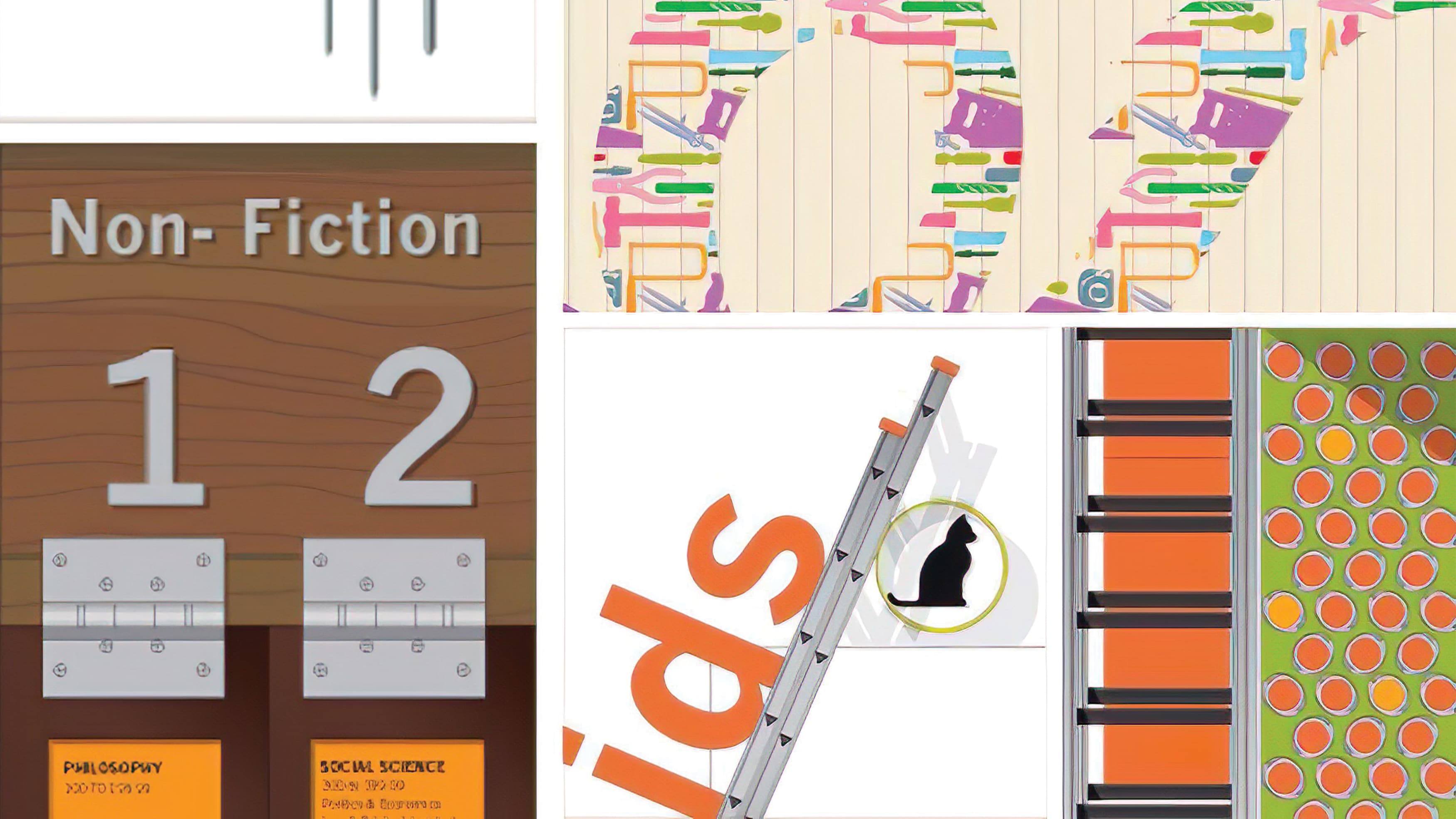 Collage of work that RSM Design has prepared for the South Berkeley Public Library