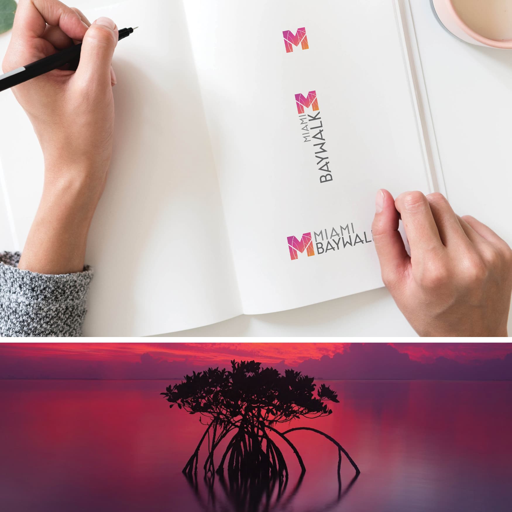 Miami Baywalk Waterfront Design Branding Collateral