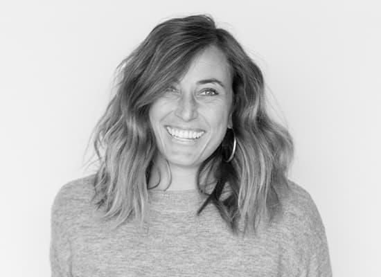 Headshot of RSM design team member Emily Boelsems in black and white.