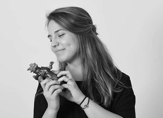 Headshot of RSM design team member Tatiana Maldonado in black and white.