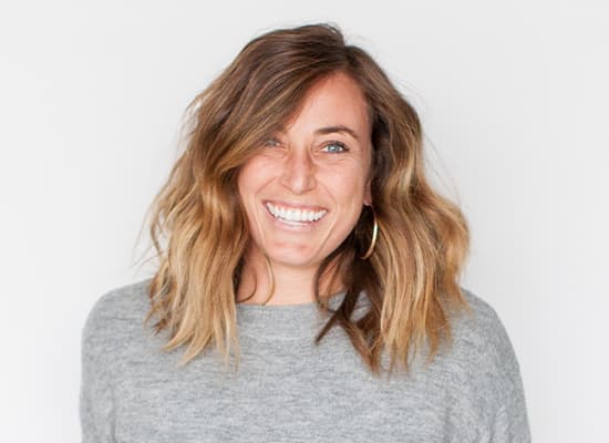 Headshot of RSM design team member Emily Boelsems in black and white.