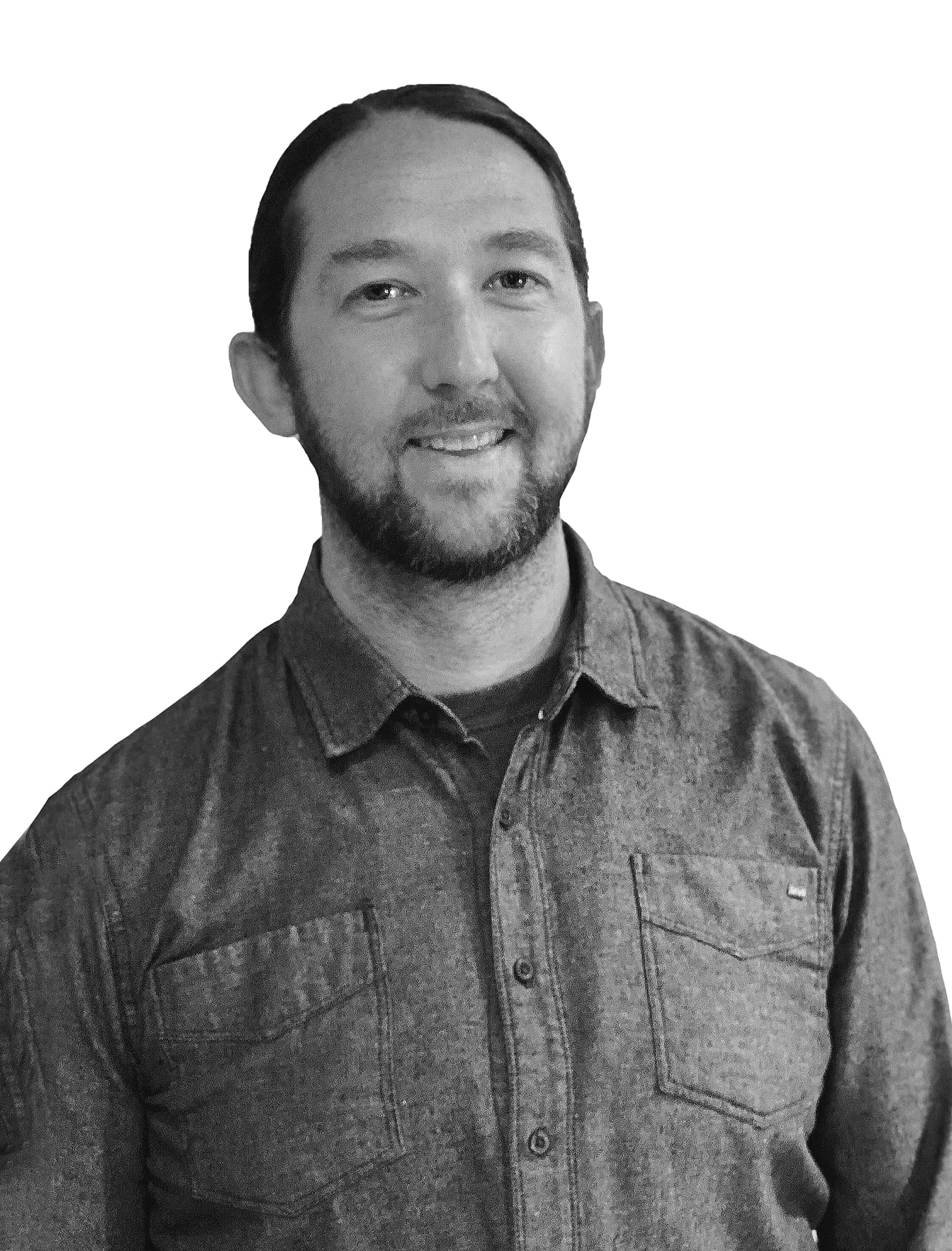 Steve Luoma Associate at RSM Design headshot in black and white