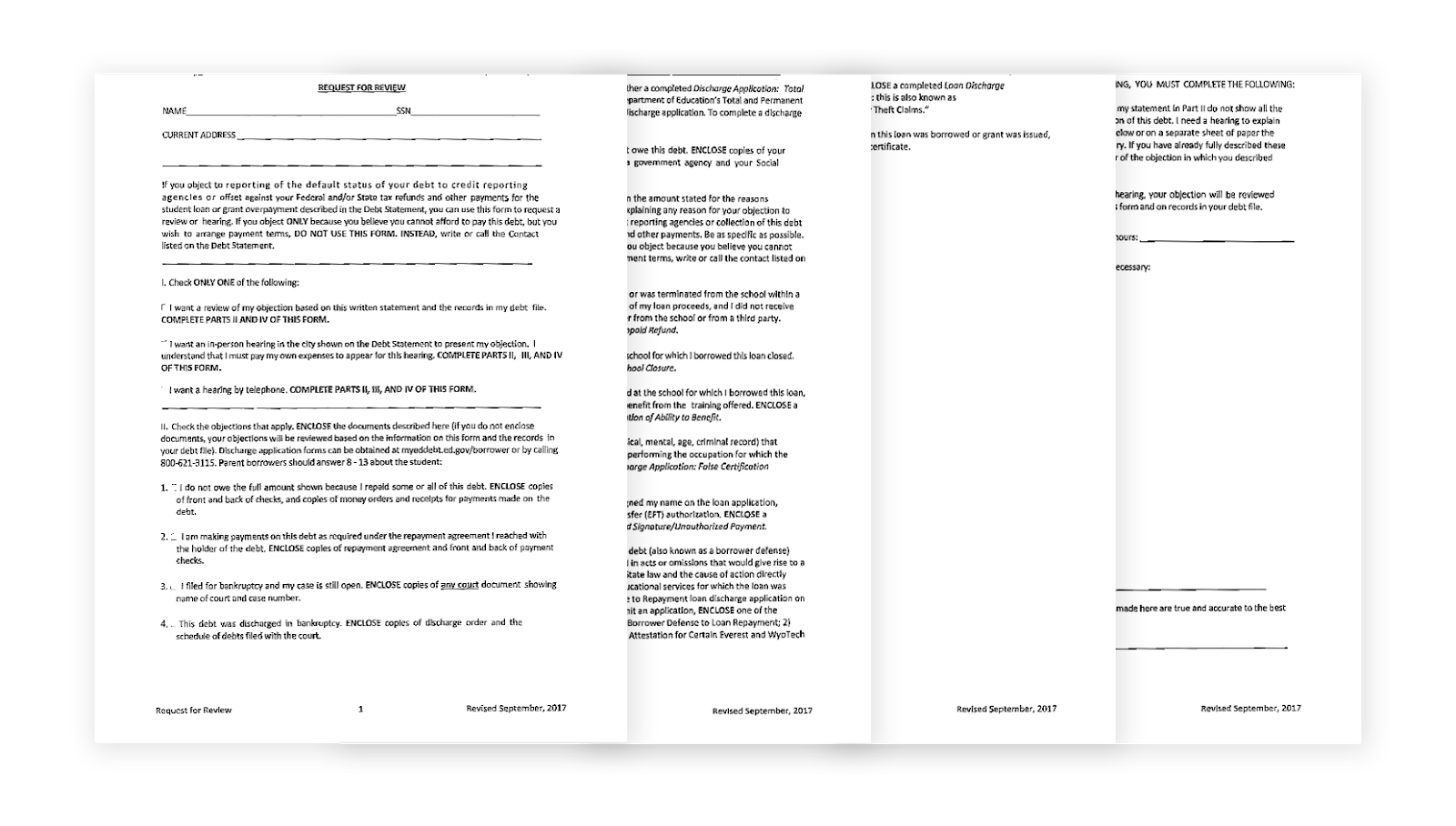 Tax refund offset hardship request form Department of Education