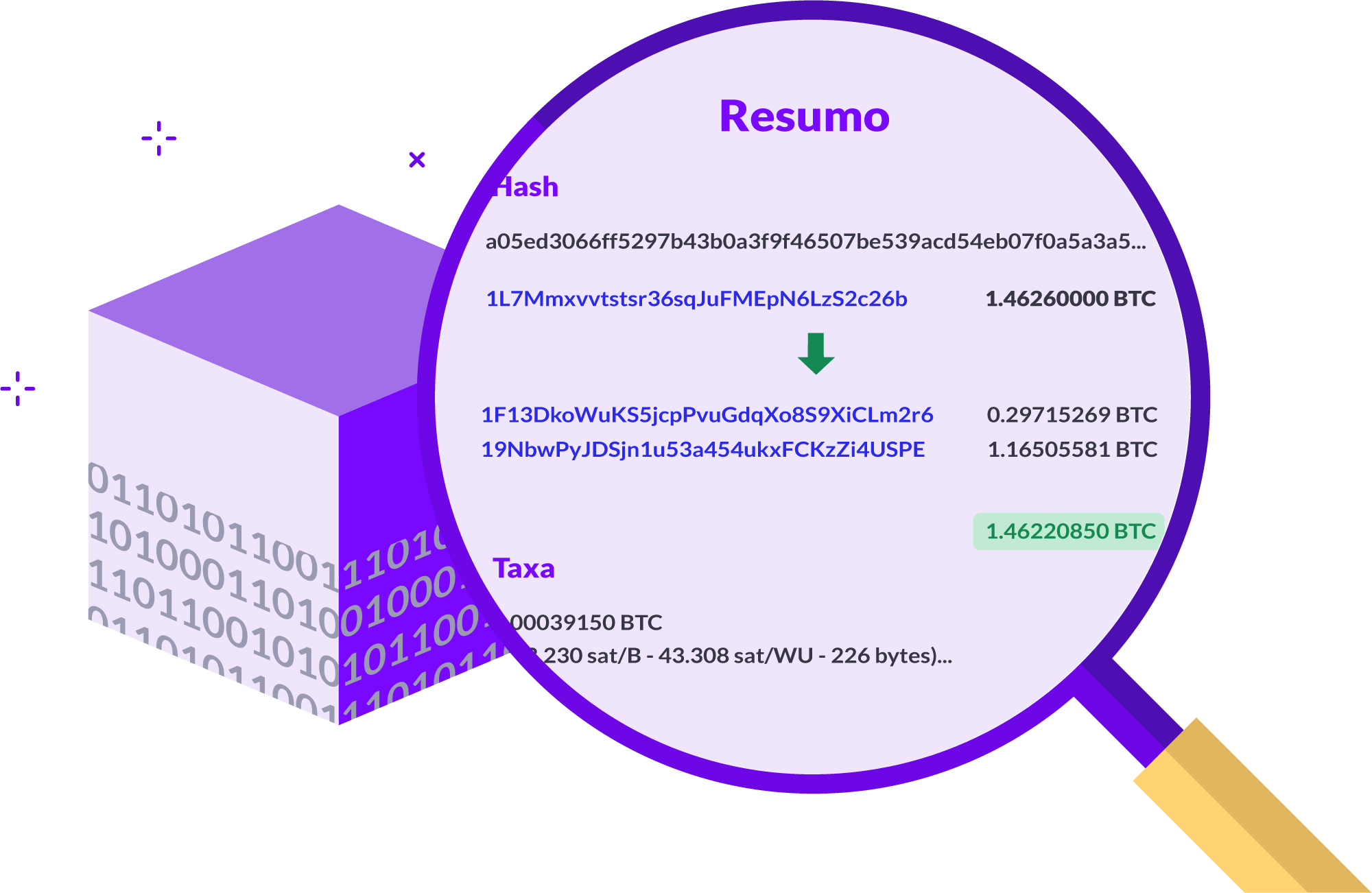 Bitcoin e blockchain explorer