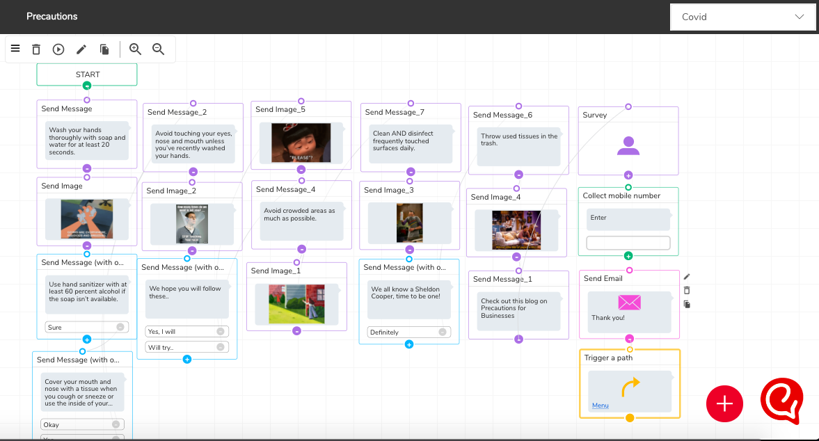 conversation flow builder