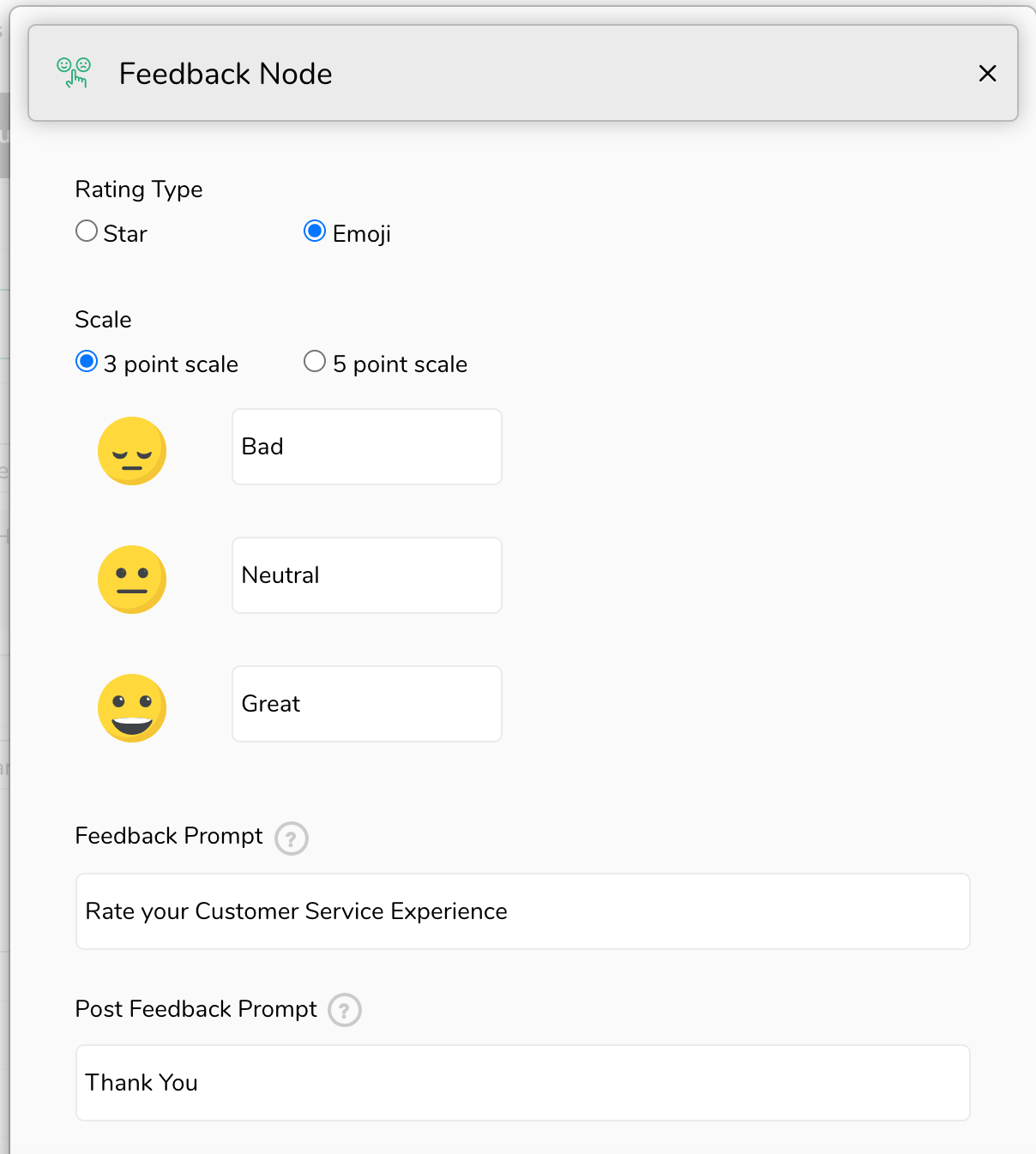 Feedback collection in Engati Live Chat