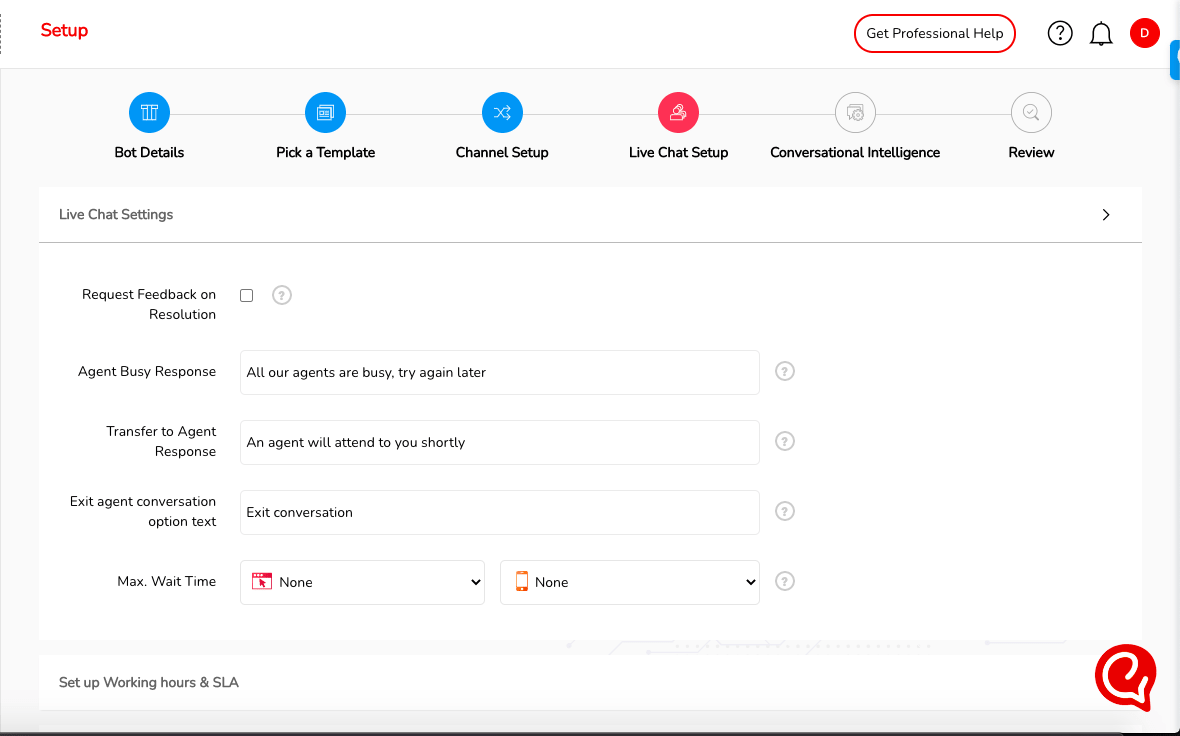 Telegram Live Chat setup