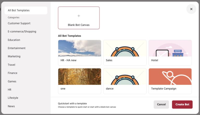chatbot templates
