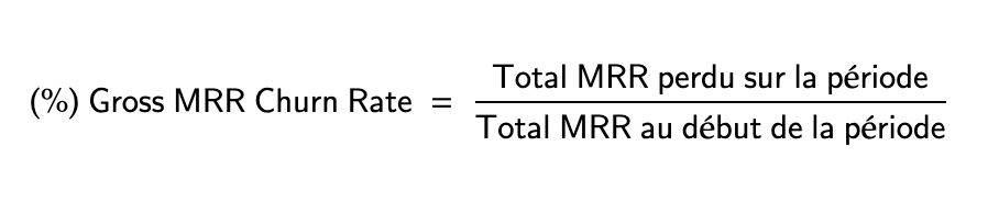 Taux de Perte de Revenus mensuels Brut