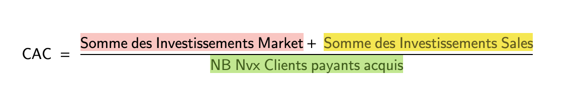 CALCUL DU CUSTOMER ACQUISITION COST