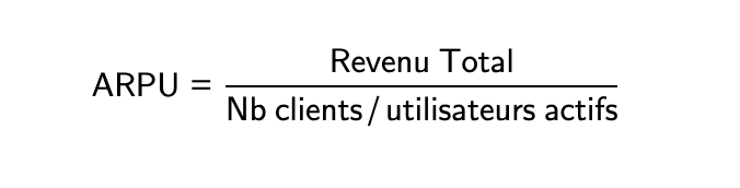 Calcul de l'ARPU
