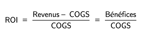 Calcul du ROI