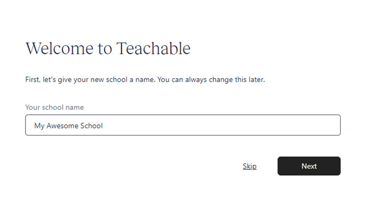 Configuration de votre école sur Teachable (1/4)